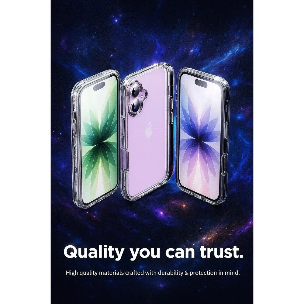iPhone 17 Pro Max Clear Case MagSafe Shockproof Heavy Duty+FREE privacy Screen